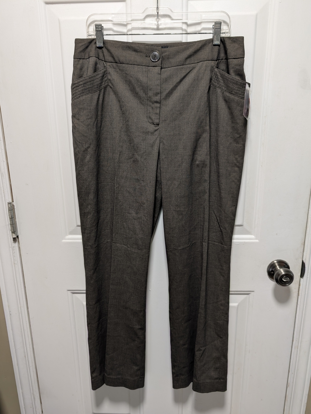 Classic Straight-Leg Women's Dress Pants in Brown
